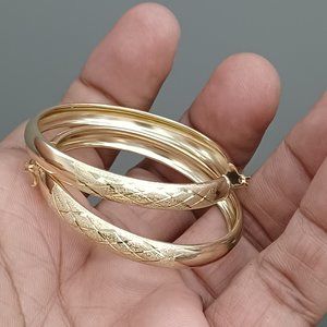 10kt real gold hoop earring for women